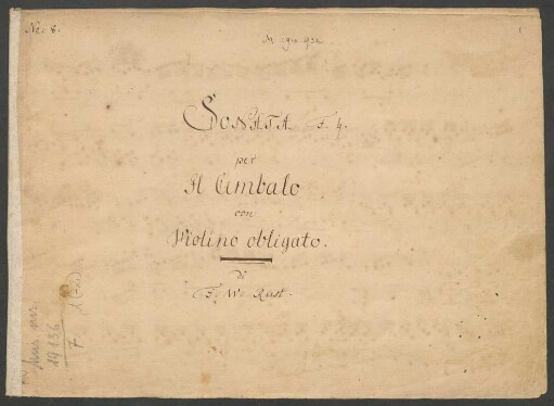 Sonaten; cemb, vl; F-Dur; CzaR 37