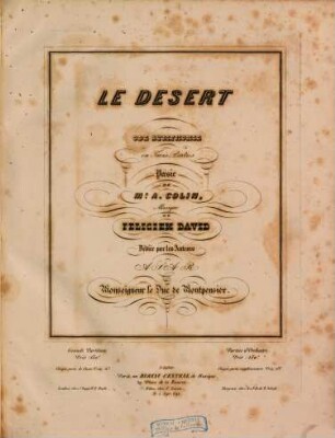 Le désert : ode symphonie en trois parties