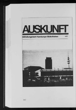 Auskunft Mitteilungsblatt Hamburger Bibliothek 4/82