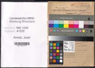 Entnazifizierung Josef Arnold , geb. 24.02.1905 (Werkmeister)