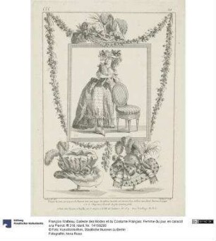 Gallerie des Modes et du Costume Français: Femme du jour, en caracot a la Pierrot. fff.318