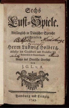 Sechs Lust-Spiele