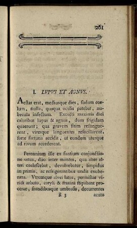 I. Lupus Et Agnus. - III. Corvus Et Vulpes.