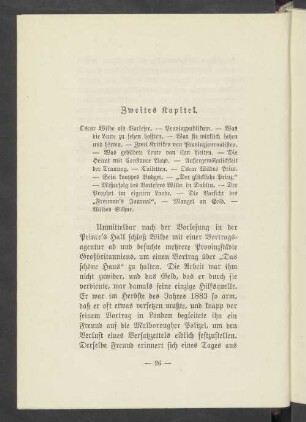 Zweites Kapitel