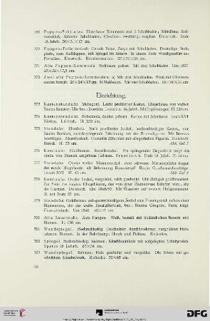 Einrichtung (Nr. 373-415)