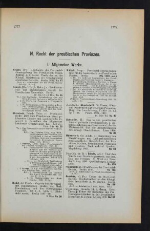 N. Recht der preußischen Provinzen.