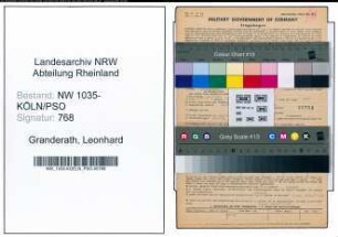 Entnazifizierung Leonhard Granderath , geb. 14.09.1906 (Bergarbeiter)