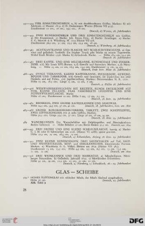 Glas-Scheibe (Nr. 509-516)