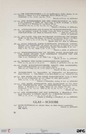 Glas-Scheibe (Nr. 509-516)