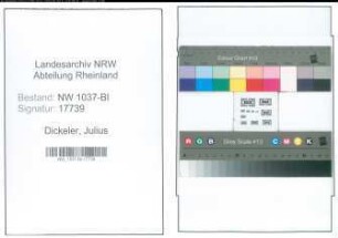Entnazifizierung Julius Dickeler , geb. 18.04.1892 ()