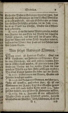 Nun folget Ravingas Chronica.