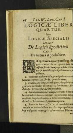 Logicae Liber Quartus.