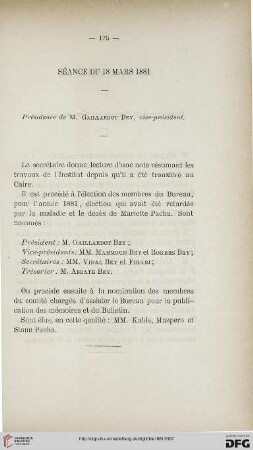 Séance du 18 mars 1881
