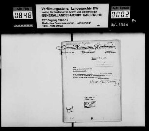 Neumann, Jacob, Kürschnerei in Karlsruhe Bewerber: Werner Neumann in Karlsruhe