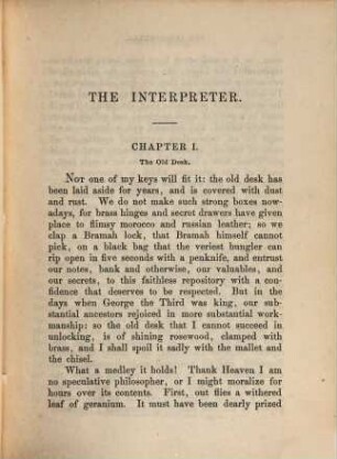 The interpreter : a tale of the war ; in 2 vols.. 1