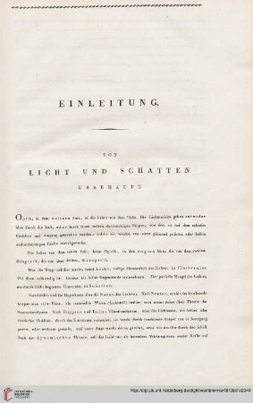 Einleitung: Von Licht und Schatten überhaupt