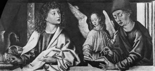 Pacheraltar: Die Evangelisten Johannes und Matthäus