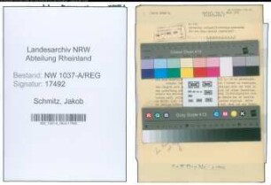 Entnazifizierung Jakob Schmitz , geb. 00.00.0000 ()