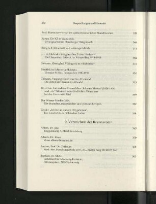 9. Verzeichnis der Rezensenten.