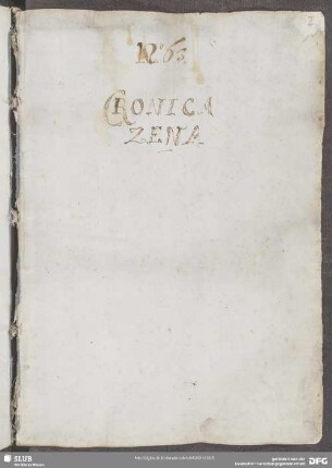 [Text:] Cronica Zena