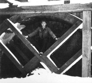 Wilsdruff-Grund. Hintere Mühle oder Obermühle, Wasserrad
