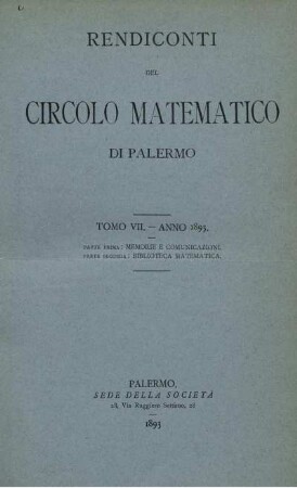 7: Rendiconti del Circolo Matematico di Palermo