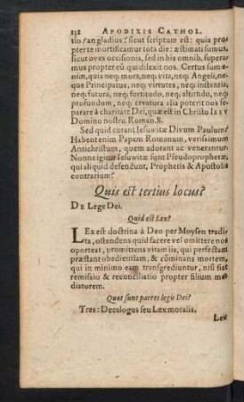 [De Lege Dei. Vom Gesetze Gottes.]