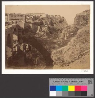 Constantine. - Le Ravin du Rhummel, vue prise du Pont