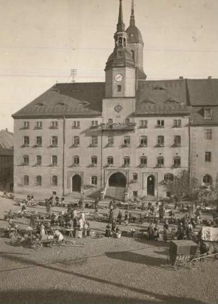 Roßwein : Rathaus, Markt, Ansicht von Süden
