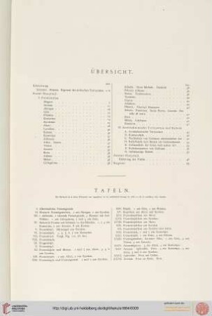 Inhaltsverzeichnis / Tafel- und Abbildungsverzeichnis