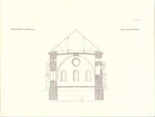 Gärtner, Friedrich von; Heilsbronn; Münsterkirche - Querschnitt