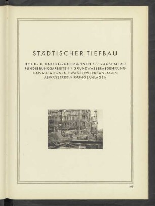 Städtischer Tiefbau