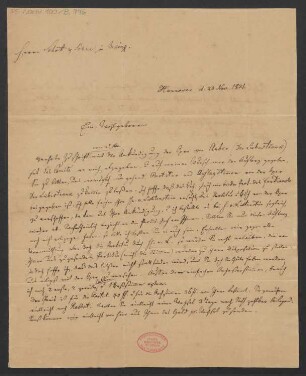 Brief an B. Schott's Söhne : 23.11.1831
