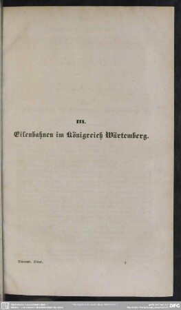 III. Eisenbahnen im Königreich Würtemberg
