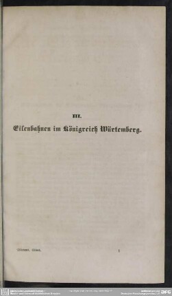 III. Eisenbahnen im Königreich Würtemberg