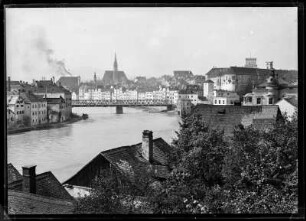 Österreich, Steyr. Blick vom Tabor auf die Enns und Steyr