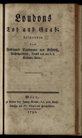 Loudons Tod und Grab