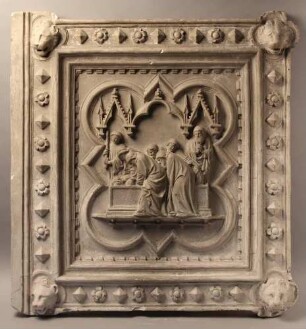 Grablegung Johannes des Täufers (Relief vom Baptisterium Florenz)