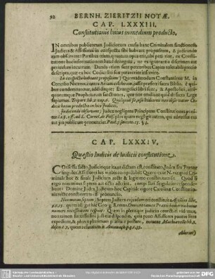 Cap. LXXXIV. Quaestio Iudicis de Iudicii constitutione