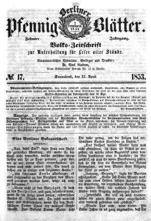 Nr. 17, Sonnabend, den 23. April
