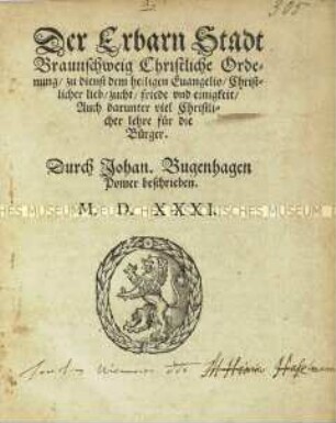 Kirchenordnung von Braunschweig