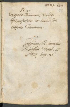 Konrad Rühel, Wittenberg 26.9.1605