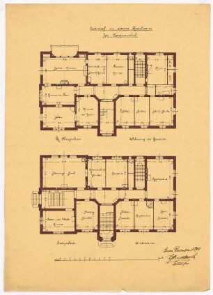 Kreishaus, Neutomischel: Grundriss EG, 1. OG