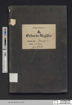 Geburtsregister Booßen 1884
