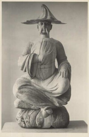 Chinese mit Diener, Holzfiguren : Fasanenschlösschen, Bekrönung der Laterne, Chinese mit Diener, Holzfiguren