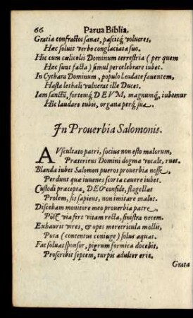 In Proverbia Salomonis.