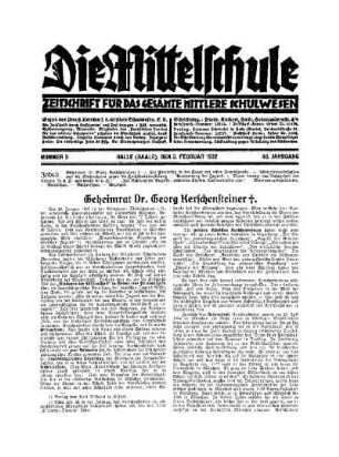 Geheimrat Dr. Georg Kerschensteiner : [Tod]