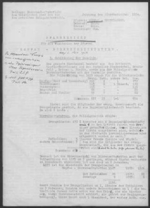 Hopfau-Dürrenmettstetten: Pfarrbericht 1934