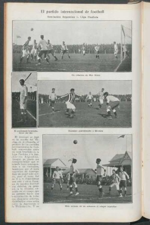 El partido internacional de football : Asociación Argentina v. Liga Paulista