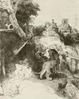 Der heilige Hieronymus in bergiger Landschaft